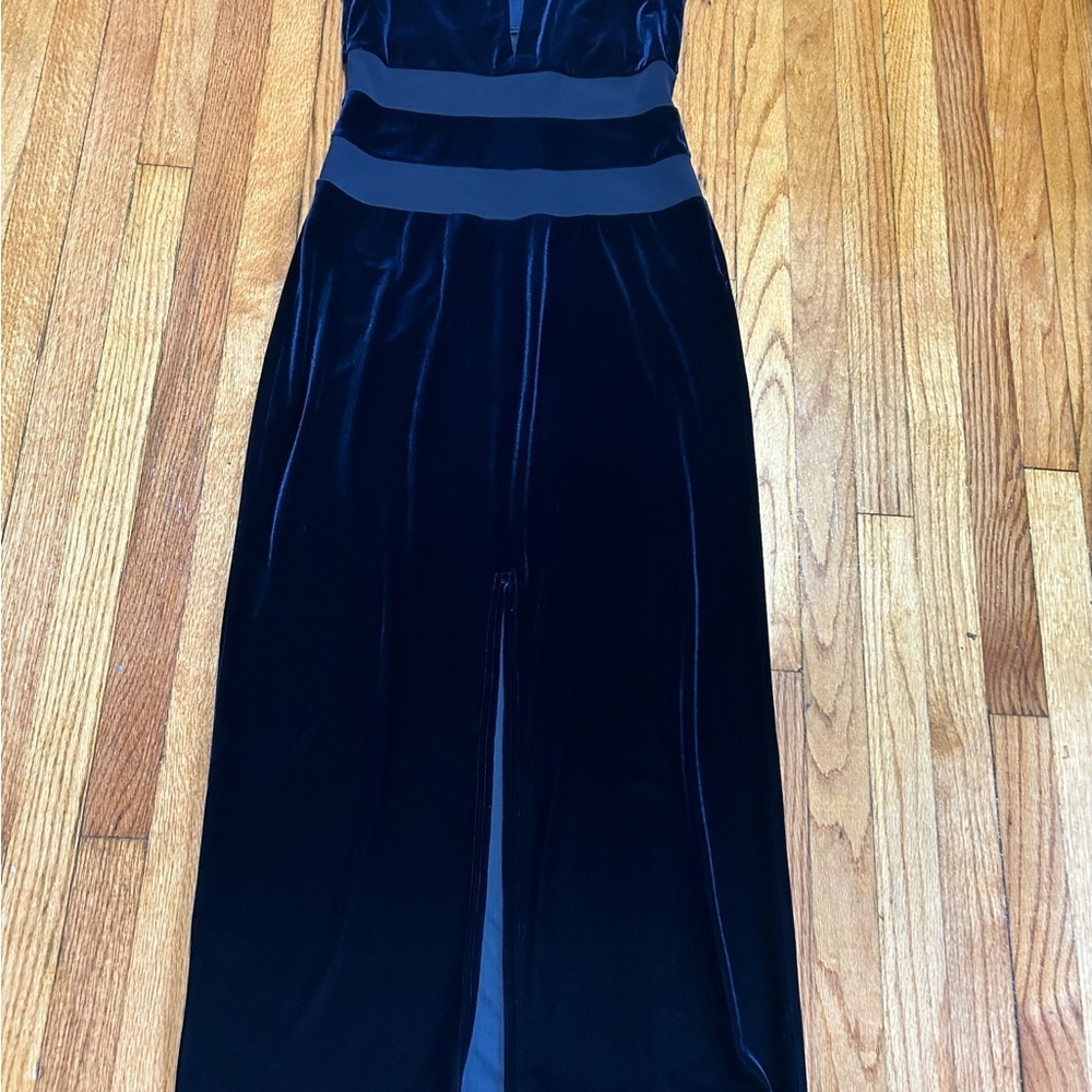LAUNDRY By Sheli Segal Vintage 90s Velour Vampire Queen Goth Gown Size 10 - Picture 11 of 14